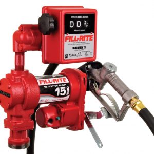 15 GPM 12V DC Pump 3/4 in. x 12 ft. Hose,3/4 in. Manual Nozzle, 5 ft Ground Wire, 18 ft 2 Wire Battery Cable, Telescoping Suction Pipe 20 in. to 34 1/2 in. 807C