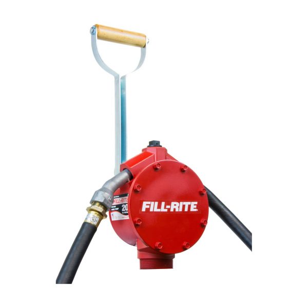 20 GPM, Piston Hand Pump, 3/4 in. x 8 ft Hose, Nozzle Spout, Telescoping Steel Suction Tube (20 in. x 34 1/2 in.), Vacuum Breaker